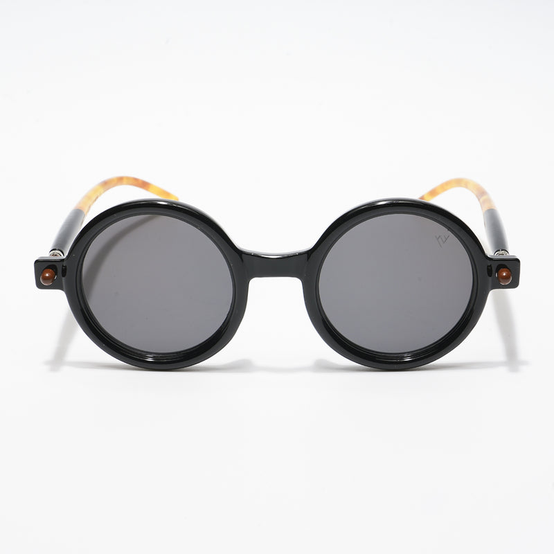 Round Sunglasses (Black Lens | Black Frame - MG5177)