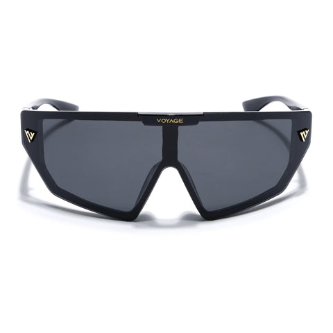 Falcon | Black Wrap Around Polarized Sunglasses | PMG5858