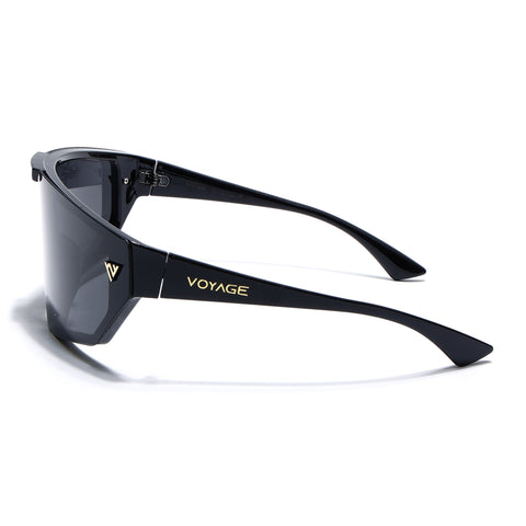 Falcon | Black Wrap Around Polarized Sunglasses | PMG5858