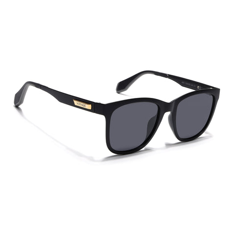 Active Matte Black Polarized Wayfarer Sunglasses - PMG4465