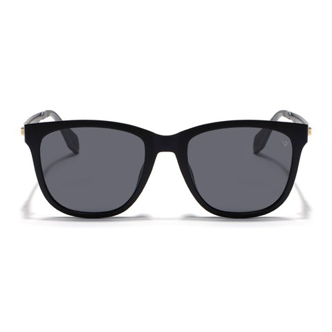 Active Matte Black Polarized Wayfarer Sunglasses - PMG4465