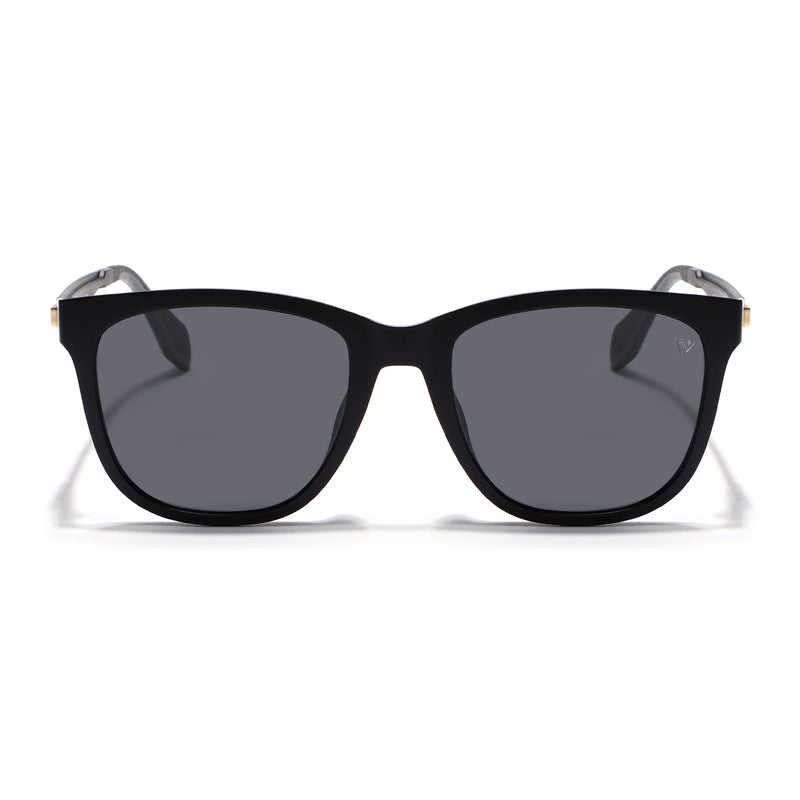 Active Matte Black Polarized Wayfarer Sunglasses - PMG4465