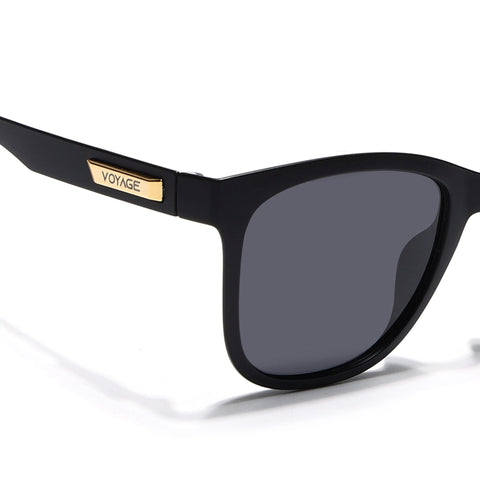 Active Matte Black Polarized Wayfarer Sunglasses - PMG4465