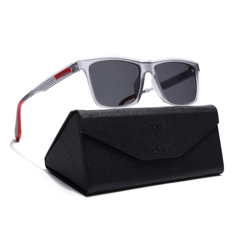 Active Grey Polarized Wayfarer Sunglasses - PMG4475