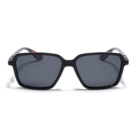 Hydra | Shine Black Polarized Square Sunglasses | PMG6653