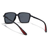 Hydra | Shine Black Polarized Square Sunglasses | PMG6653