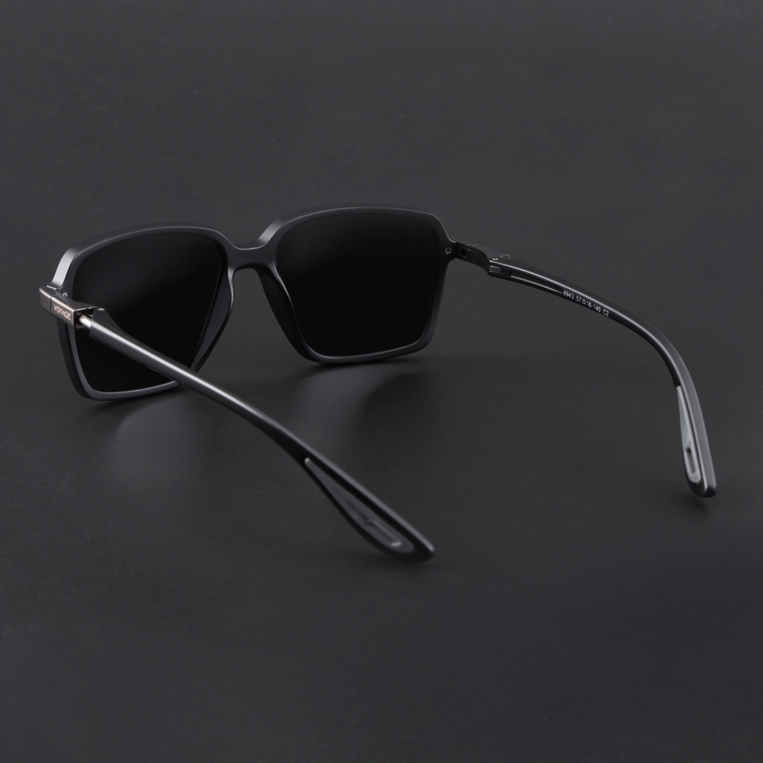 Hydra | Matt Black Polarized Square Sunglasses | PMG6654