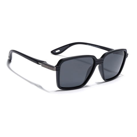 Hydra | Matt Black Polarized Square Sunglasses | PMG6654