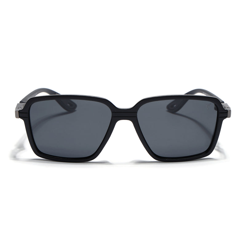 Hydra | Matt Black Polarized Square Sunglasses | PMG6654