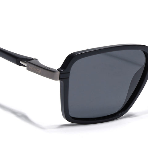 Hydra | Matt Black Polarized Square Sunglasses | PMG6654