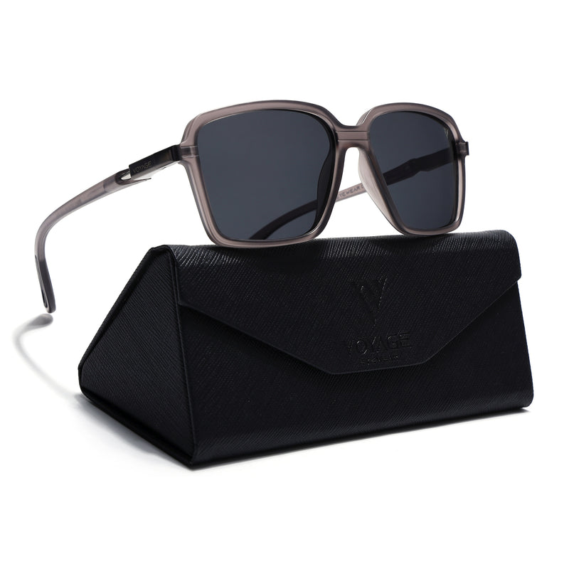 Hydra | Grey Polarized Square Sunglasses | PMG6655