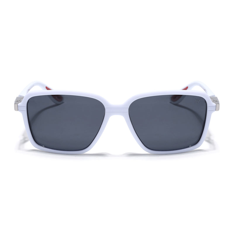 Hydra | White Polarized Square Sunglasses | PMG6656