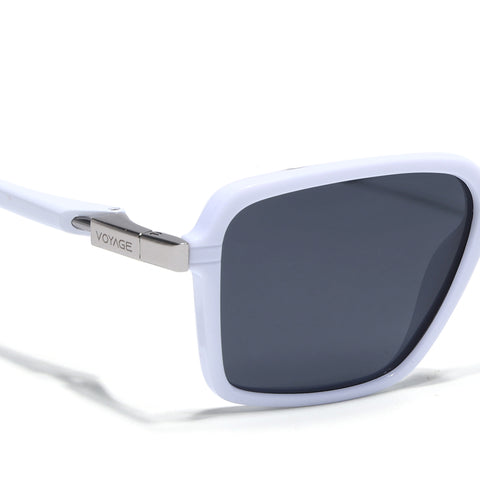 Hydra | White Polarized Square Sunglasses | PMG6656