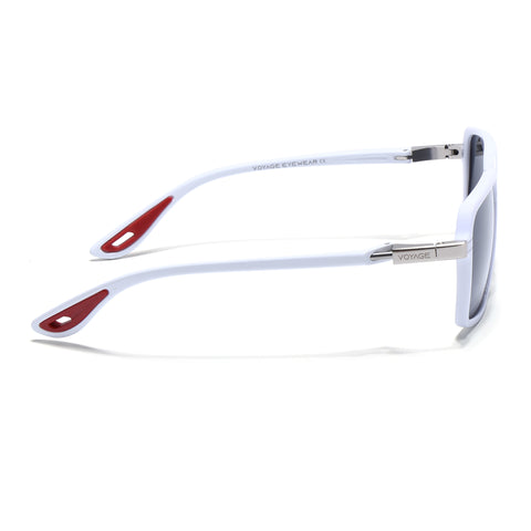 Hydra | White Polarized Square Sunglasses | PMG6656