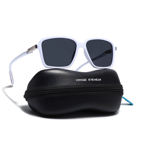 Hydra | White Polarized Square Sunglasses | PMG6656