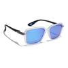 Hydra | Aqua Blue Reflector Polarized Square Sunglasses |  PMG6659