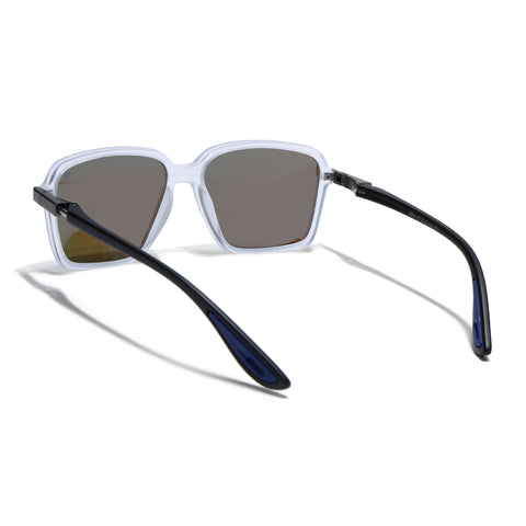 Hydra | Aqua Blue Reflector Polarized Square Sunglasses |  PMG6659