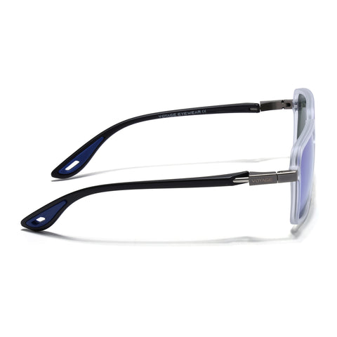 Hydra | Aqua Blue Reflector Polarized Square Sunglasses |  PMG6659