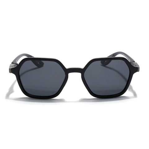 EdgeX | Matt Black Polarized Hexagon Sunglasses | PMG6640