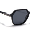 EdgeX | Matt Black Polarized Hexagon Sunglasses | PMG6640