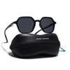 EdgeX | Matt Black Polarized Hexagon Sunglasses | PMG6640