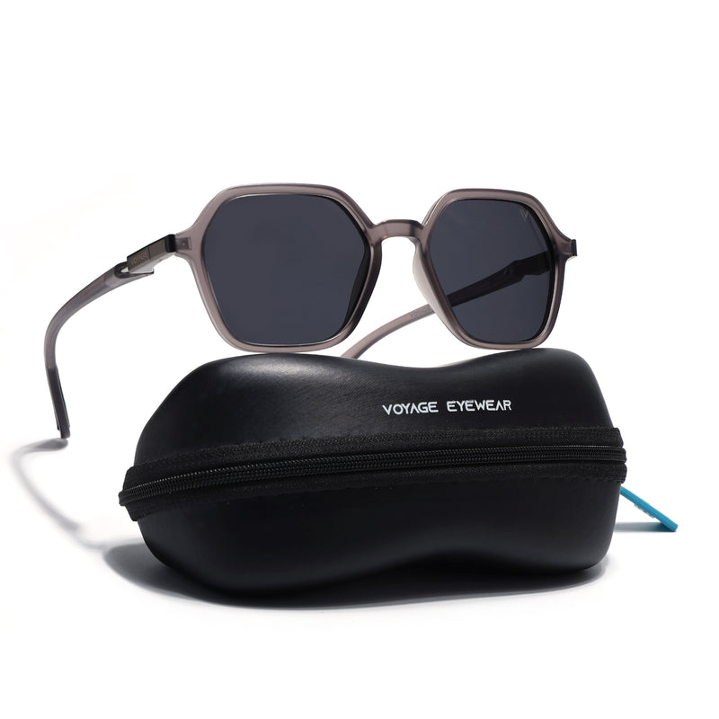 EdgeX | Grey Polarized Hexagon Sunglasses | PMG6641