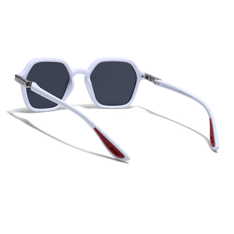 EdgeX | White Polarized Hexagon Sunglasses |  PMG6642