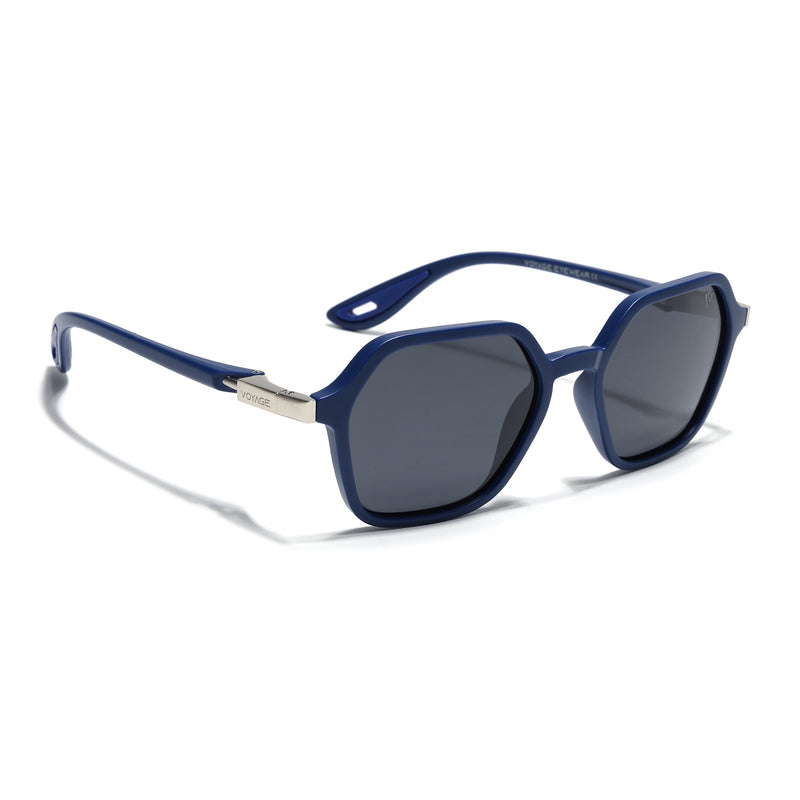 EdgeX | Blue Polarized Hexagon Sunglasses | PMG6643