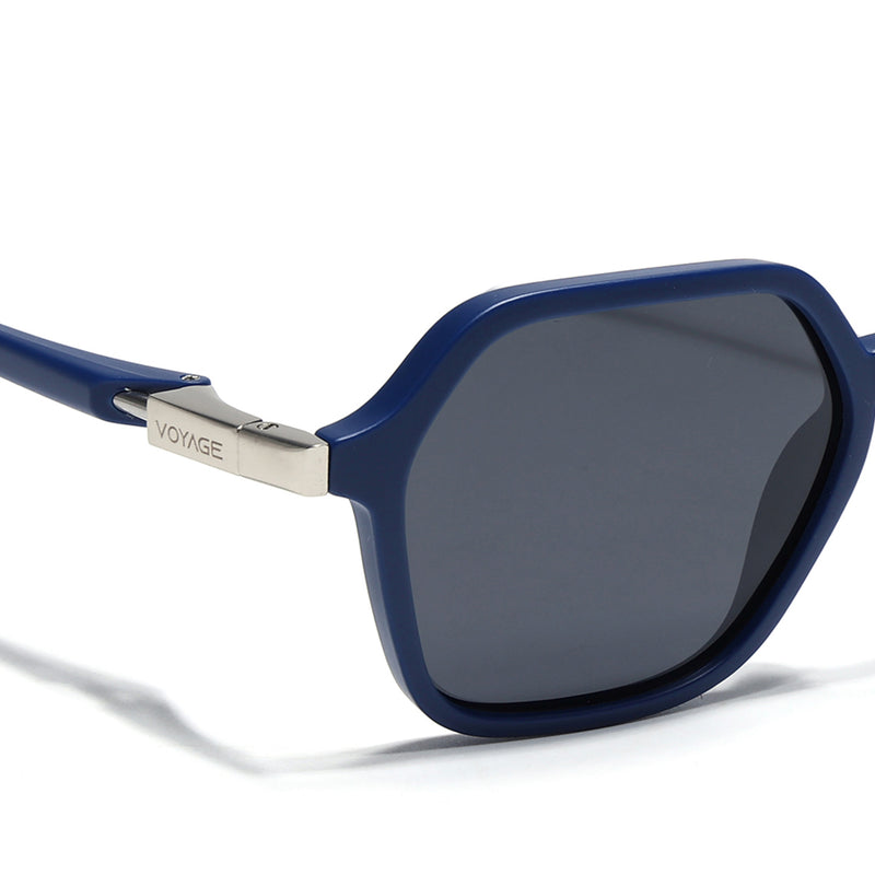 EdgeX | Blue Polarized Hexagon Sunglasses | PMG6643