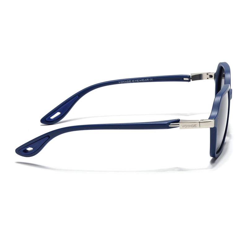 EdgeX | Blue Polarized Hexagon Sunglasses | PMG6643