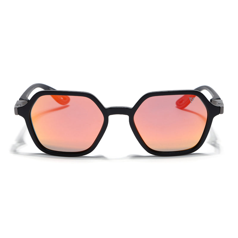 EdgeX | Multicolor Reflector Polarized Hexagon Sunglasses | PMG6644