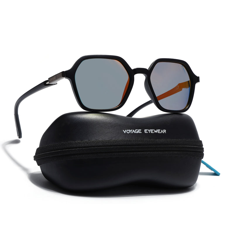 EdgeX | Multicolor Reflector Polarized Hexagon Sunglasses | PMG6644