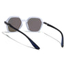 EdgeX | Aqua Blue Reflector Polarized Hexagon Sunglasses | PMG6645