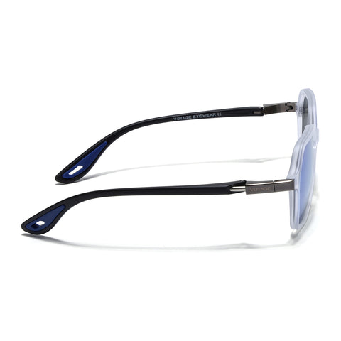 EdgeX | Aqua Blue Reflector Polarized Hexagon Sunglasses | PMG6645