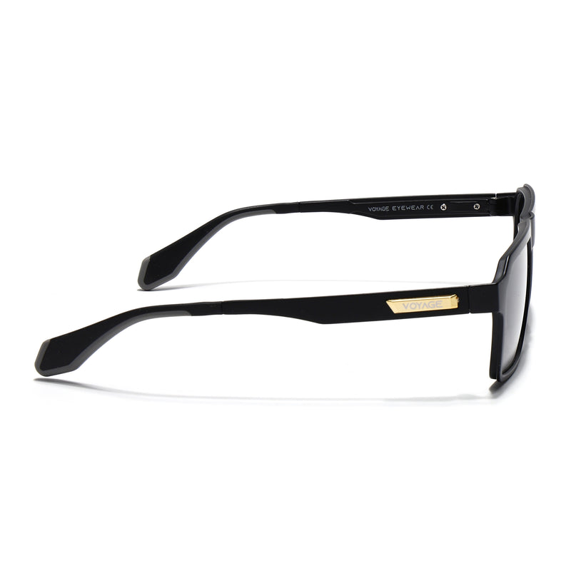 Active Matte Black Polarized Wayfarer Sunglasses - PMG4452