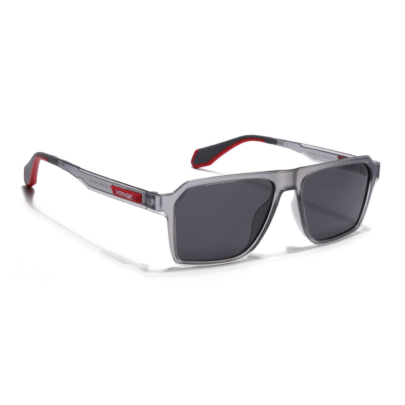 Active Grey Polarized Wayfarer Sunglasses - PMG4454