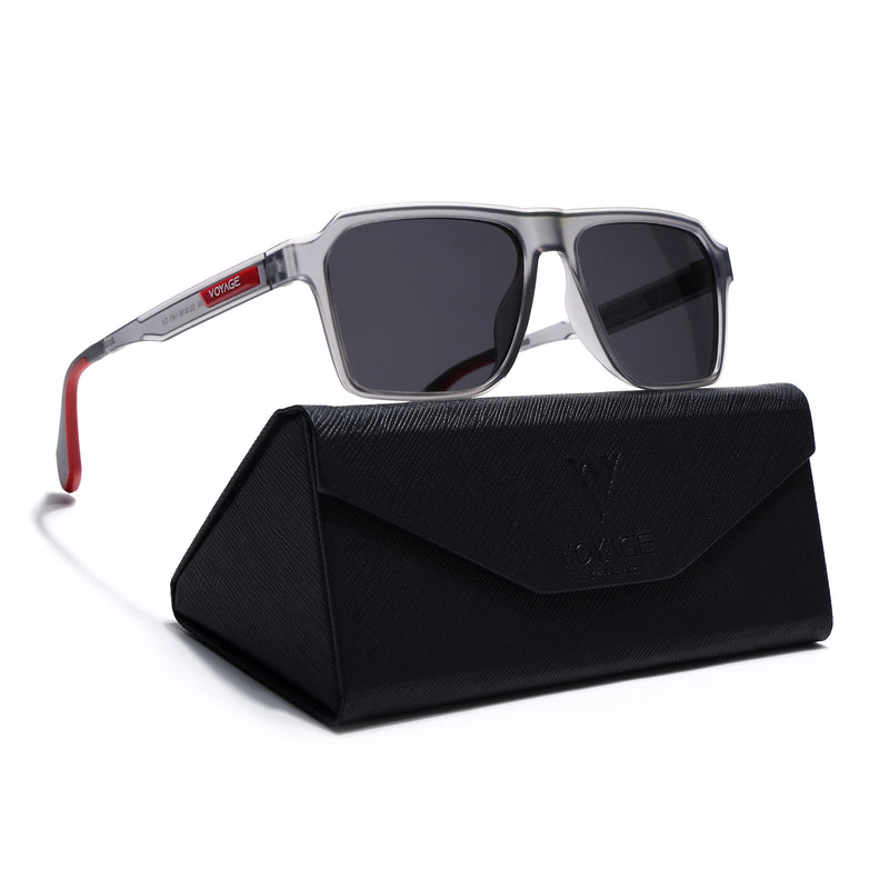 Active Grey Polarized Wayfarer Sunglasses - PMG4454