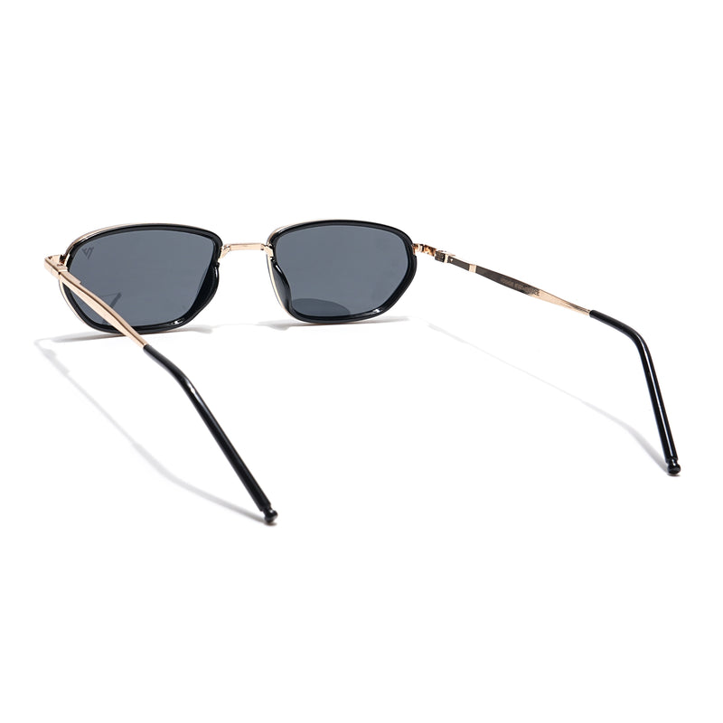 Marshall | Golden Polarized Unisex Sunglasses | Black Lens - PMG6095