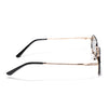 Bareline | Gold-Black Rectangle Sunglasses | MG4321