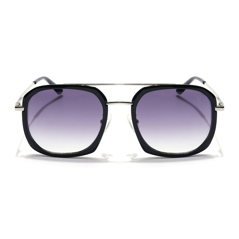 Voyage Select Wayfarer Sunglasses (Grey & Clear Lens | Black Frame - SLMG6112)