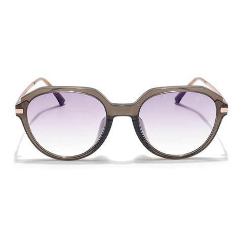 Voyage Select Round Sunglasses (Purple & Clear Lens | Olive Frame - SLMG6272)