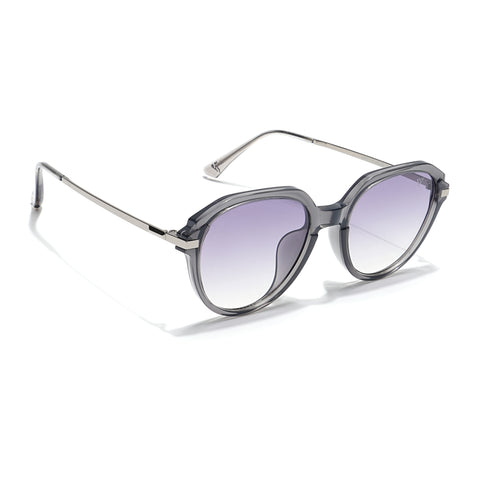 Voyage Select Round Sunglasses (Grey & Clear Lens | Grey Frame - SLMG6273)