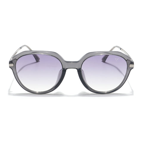 Voyage Select Round Sunglasses (Grey & Clear Lens | Grey Frame - SLMG6273)
