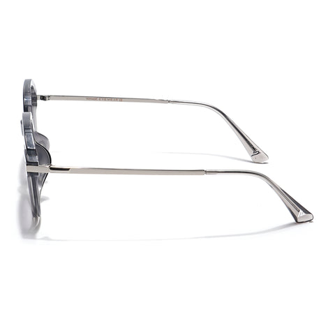 Voyage Select Round Sunglasses (Grey & Clear Lens | Grey Frame - SLMG6273)