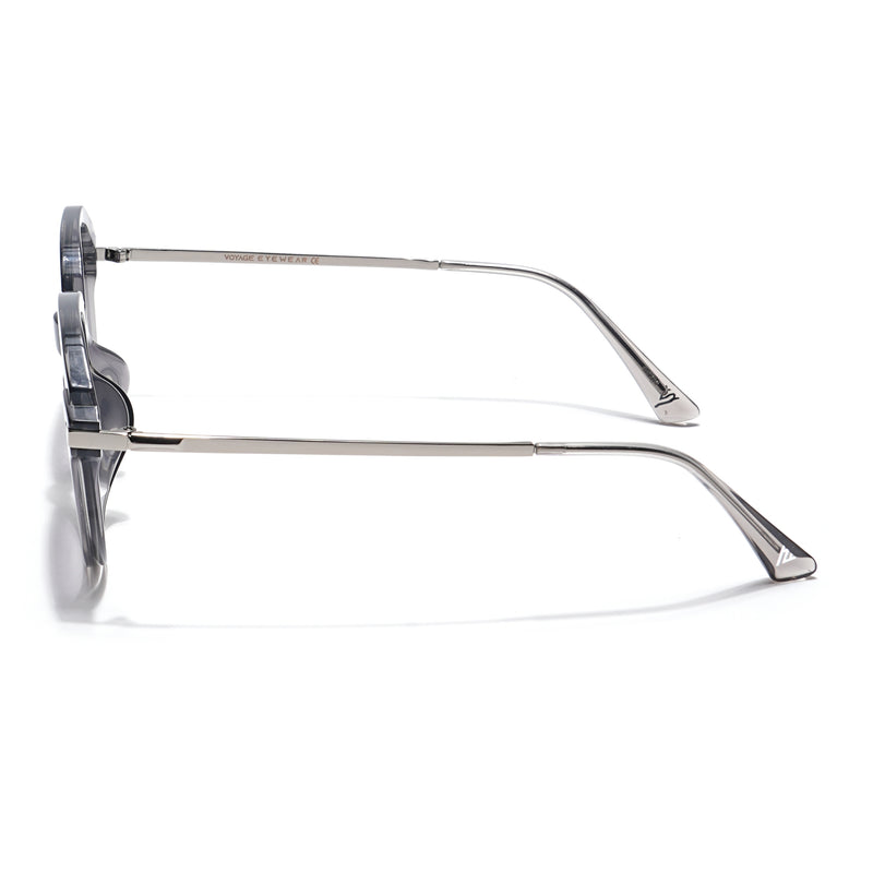 Voyage Select Round Sunglasses (Grey & Clear Lens | Grey Frame - SLMG6273)