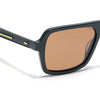 Voyage Select Square Sunglasses (Brown Lens | Dark Green Frame - SLPMG6206)