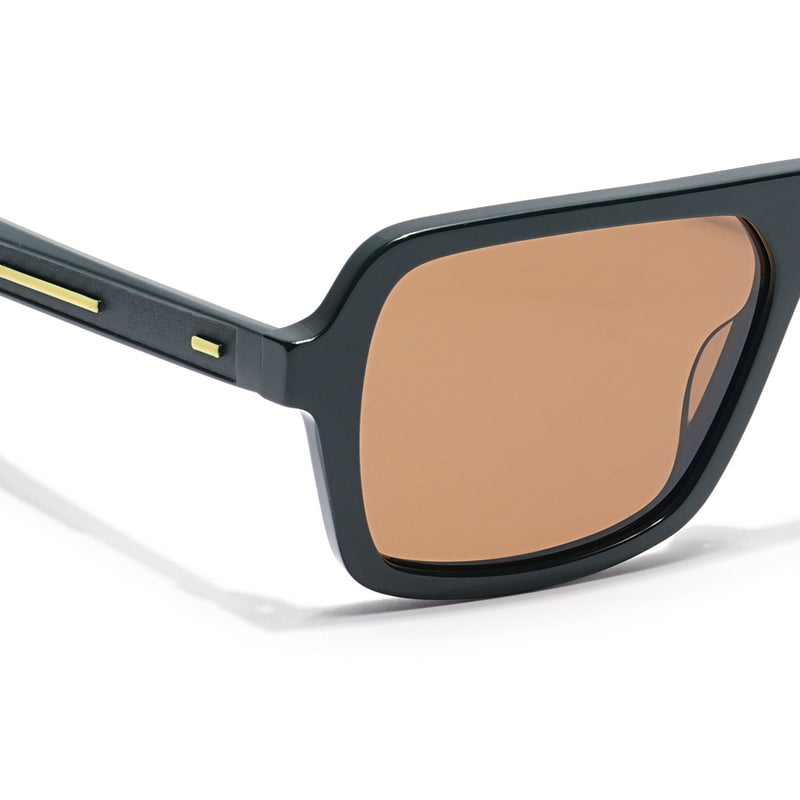 Voyage Select Square Sunglasses (Brown Lens | Dark Green Frame - SLPMG6206)