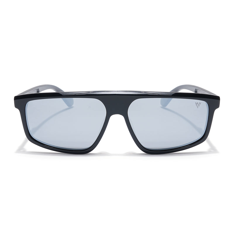 Voyage Select Rectangle Sunglasses (Grey Lens | Black Frame - SLPMG6200)