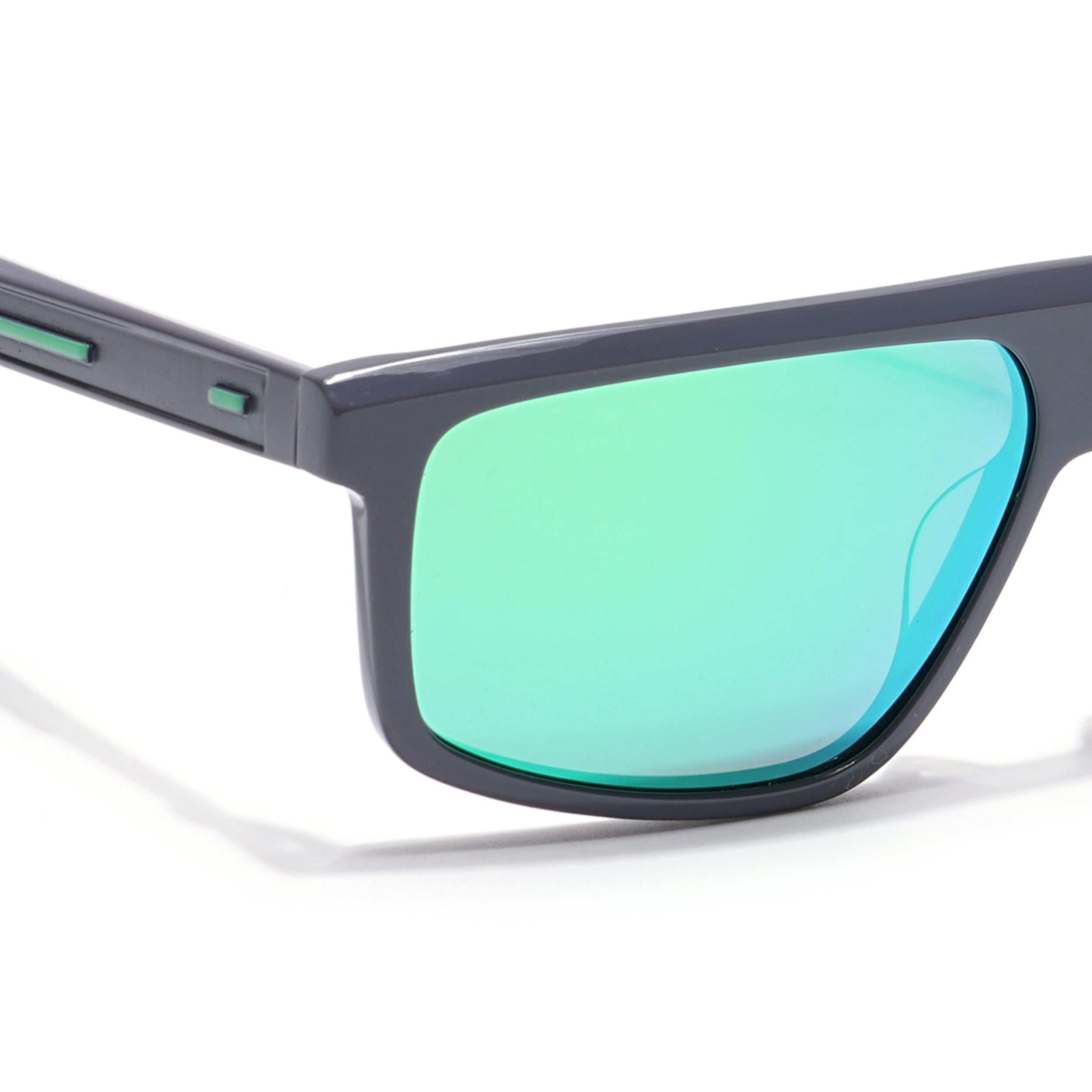 Voyage Select Rectangle Sunglasses (Green Lens | Grey Frame - SLPMG6201)