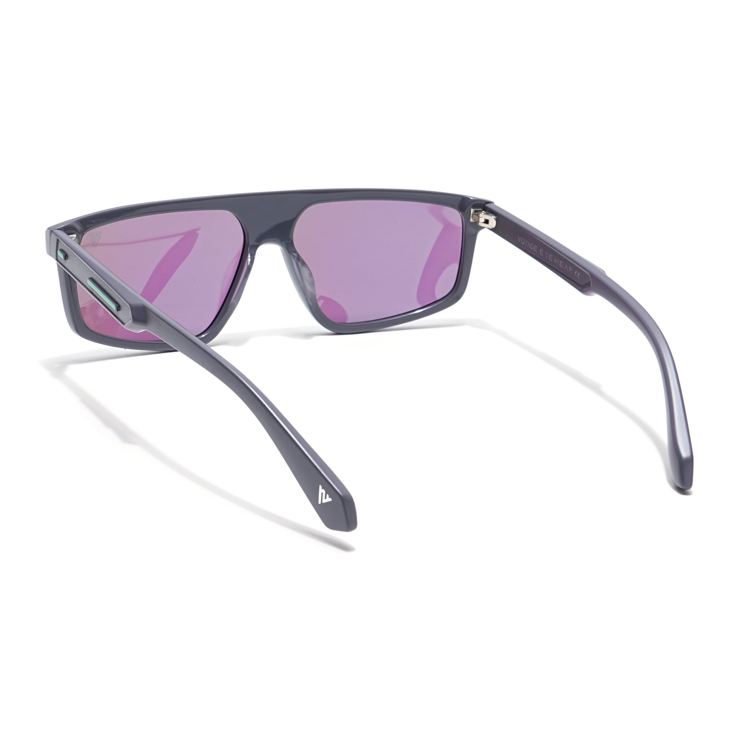 Voyage Select Rectangle Sunglasses (Green Lens | Grey Frame - SLPMG6201)